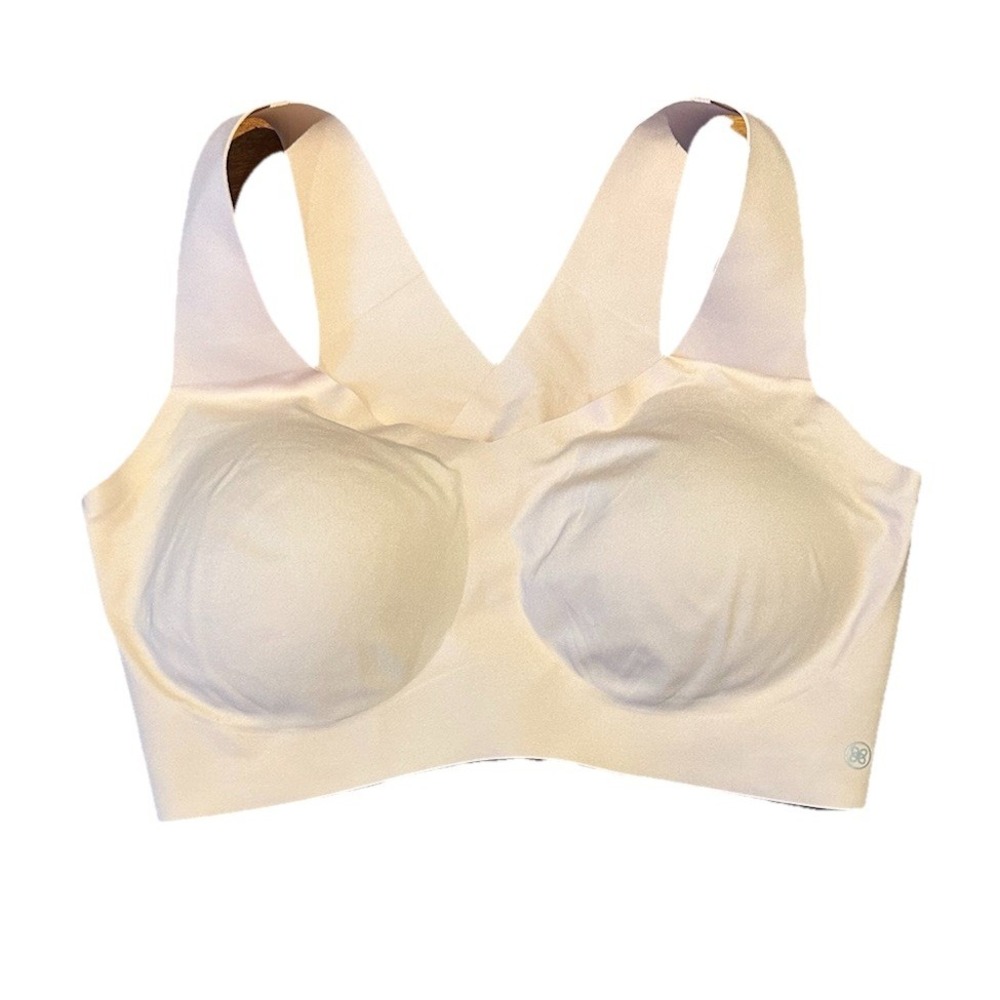 Honeylove V Neck Bra Sz 2X Liftwear Wireless Support Tan Padded